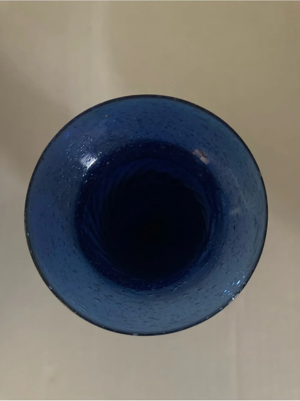 Vintage Hand-Blown Cobalt Blue Art Glass